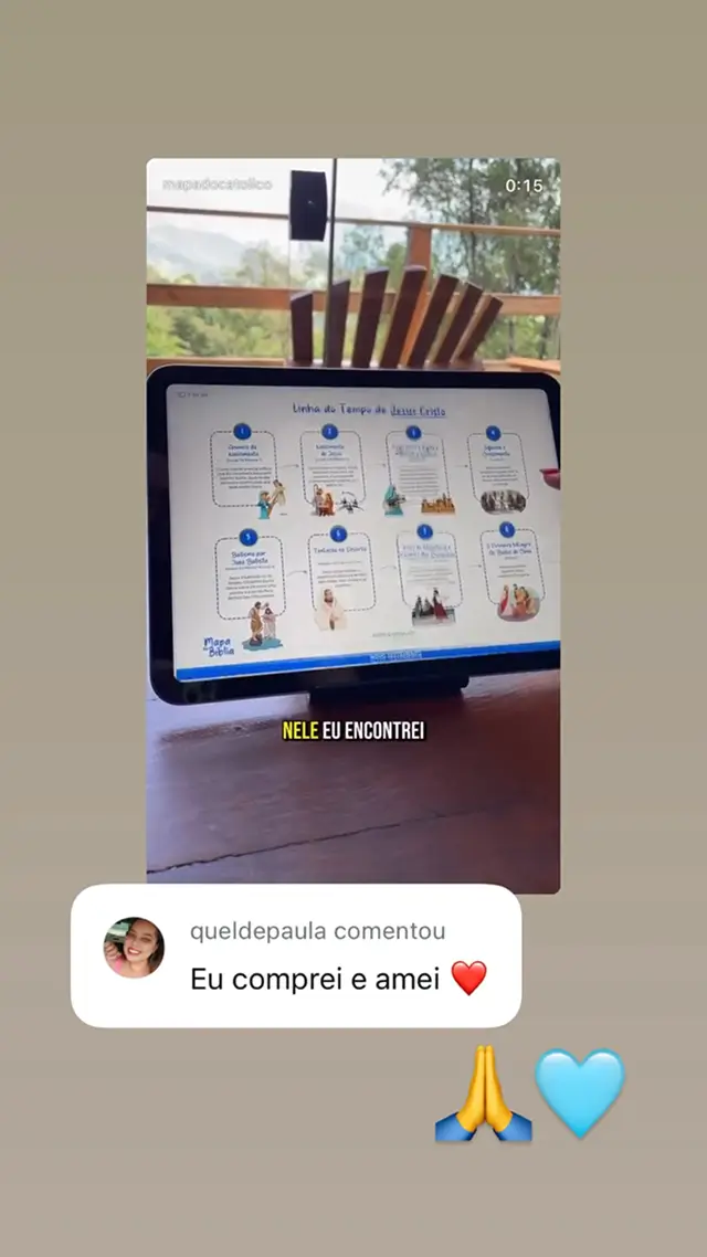 Usuário estudando com a linha do tempo